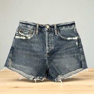 Agolde Parker Vintage Blue Distressed Jean Shorts